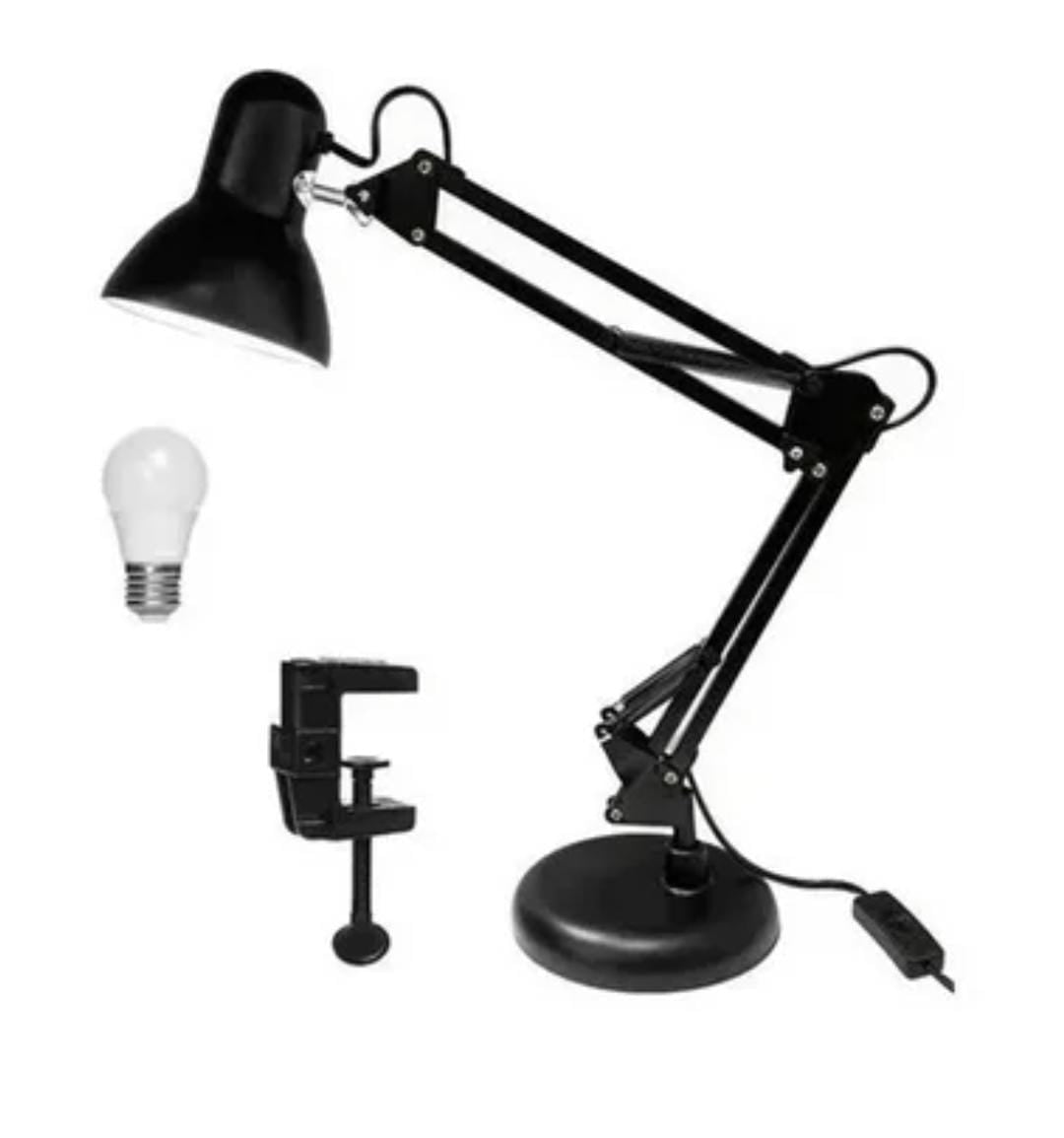 💡 Lámpara de Mesa Ajustable con Brazo Oscilante